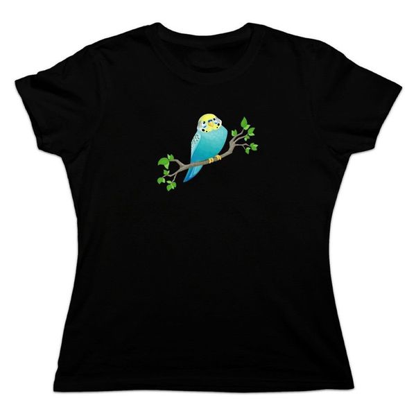 довольно попугай budgie женщин новизна футболка новая мода майка