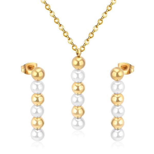 earrings & necklace luxukisskids stainless steel jewelry sets fake pearl wedding dubai bridal set for women girls, Silver
earrings & necklace luxukisskids stainless steel jewelry sets fake pearl wedding dubai bridal set for women girls, Silver