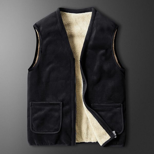 men's vest 2020 autumn and winter new loose cold-resistant warm wool velvet couple jacket personality fashion trend clothing, Black;white
men's vest 2020 autumn and winter new loose cold-resistant warm wool velvet couple jacket personality fashion trend clothing, Black;white