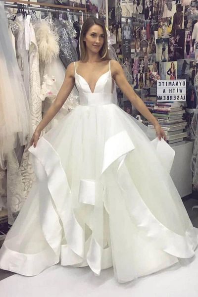 elegant simple white wedding dresses tulle layered ball gown floor length wedding bridal gowns vestido de noiva l13
elegant simple white wedding dresses tulle layered ball gown floor length wedding bridal gowns vestido de noiva l13