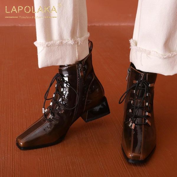 lapolaka 2020 fashion new british style office ladies boots woman shoes zip up concise thick heel comfy boots female, Black
lapolaka 2020 fashion new british style office ladies boots woman shoes zip up concise thick heel comfy boots female, Black