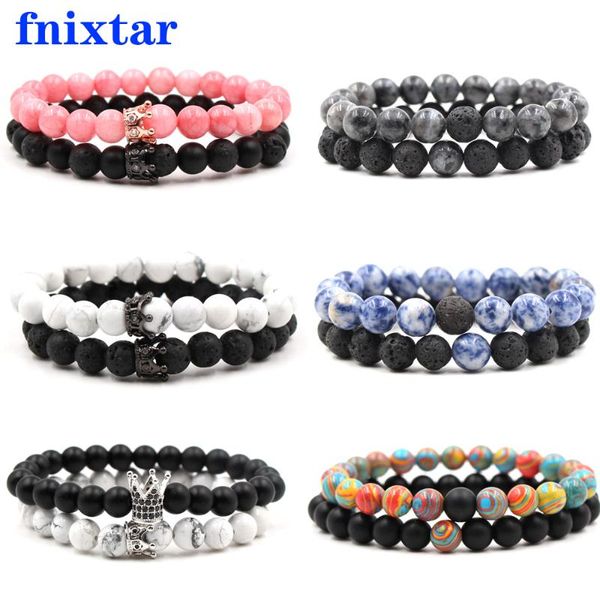 2pcs/set men's natural volcanic stone moonstone bracelet bangle chakra bracelet crown beads rope chain couple bracelets homme, Golden;silver
2pcs/set men's natural volcanic stone moonstone bracelet bangle chakra bracelet crown beads rope chain couple bracelets homme, Golden;silver