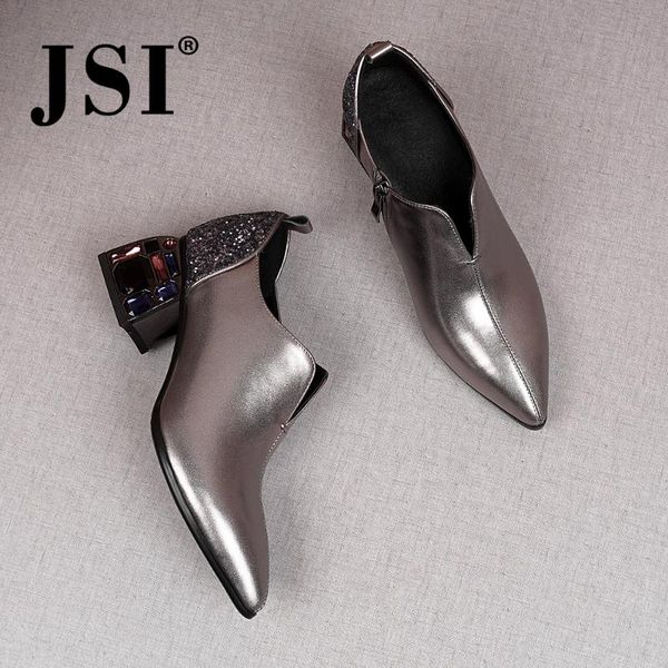 dress shoes jsi fashion women pumps elegant pointed toe square heel high crystal bling decoration casual cow leather jo438, Black
dress shoes jsi fashion women pumps elegant pointed toe square heel high crystal bling decoration casual cow leather jo438, Black