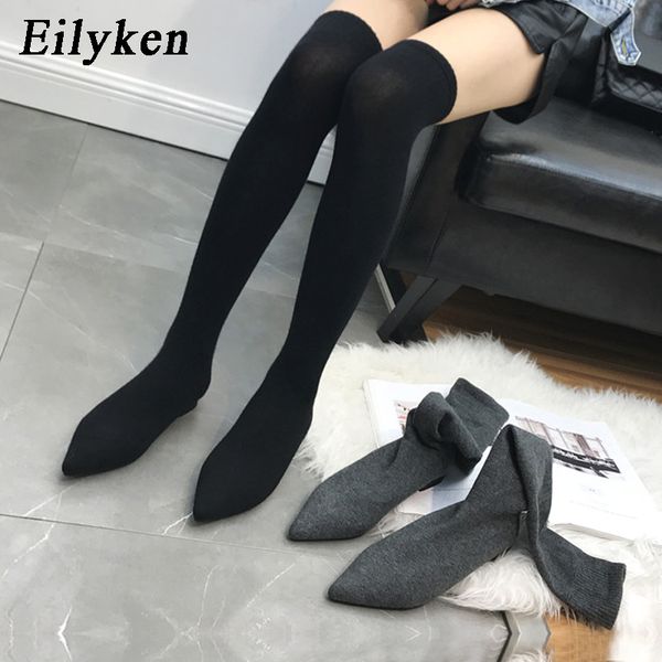 eilyken 2020 new stretch socks boots women slim elastic knitted over the knee long thigh high boots pointed toe flat black shoes
eilyken 2020 new stretch socks boots women slim elastic knitted over the knee long thigh high boots pointed toe flat black shoes