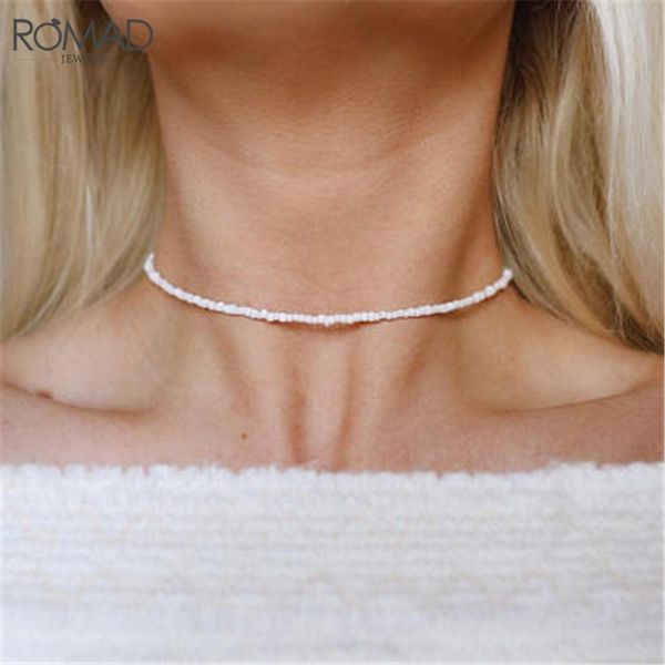 romad boho white beaded necklace women glass necklace beads choker bohemian jewelry gifts collares collier femme 2020 r50, Golden;silver
romad boho white beaded necklace women glass necklace beads choker bohemian jewelry gifts collares collier femme 2020 r50, Golden;silver