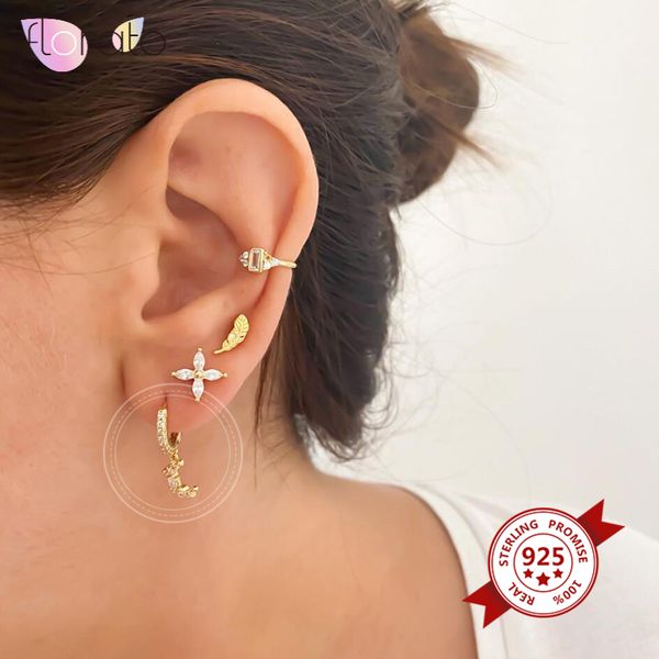 hoop & huggie 100% 925 sterling silver earrings for women white zircon moon pendant gold color fashion jewelry, Golden;silver
hoop & huggie 100% 925 sterling silver earrings for women white zircon moon pendant gold color fashion jewelry, Golden;silver