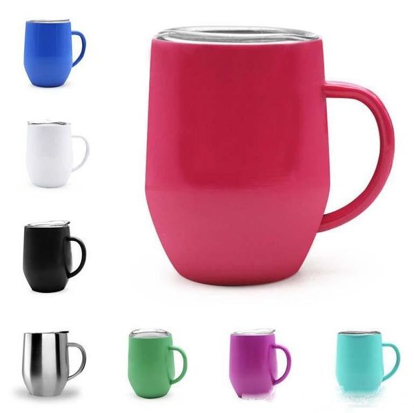9oz mugs cups with handle 304 stainless steel thermos 8 colors keep warm/cold wine glasses for travel
9oz mugs cups with handle 304 stainless steel thermos 8 colors keep warm/cold wine glasses for travel