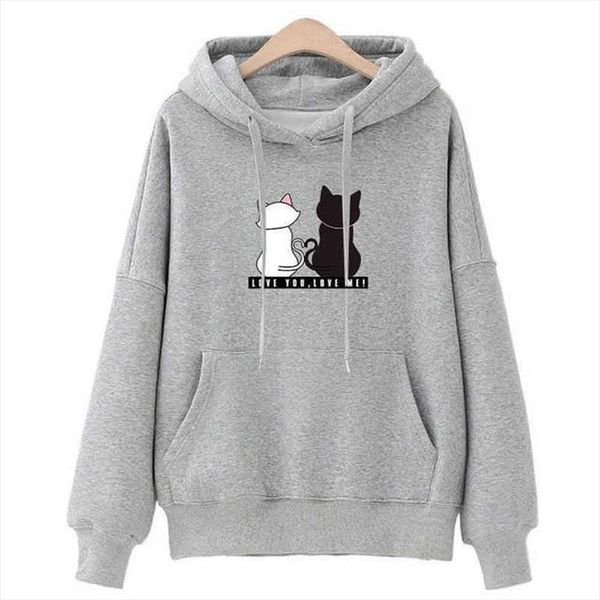 симпатичный черные белый мультфильм cat животные печатный hoodie толстовка для женщин корейского пуловера hoody верхней одежды casual дрябло, Black
симпатичный черные белый мультфильм cat животные печатный hoodie толстовка для женщин корейского пуловера hoody верхней одежды casual дрябло, Black