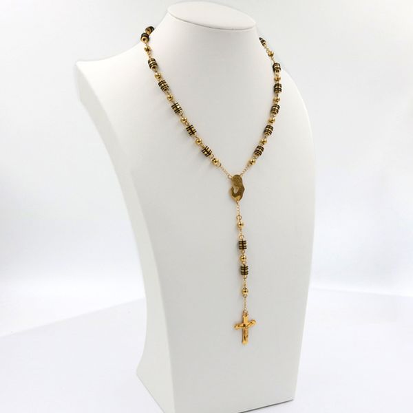 1 mens womens chain bead rosary cross pendant necklace 316l stainless steel virgin mary christ cross jesus jewelry wholesale 21, Silver
1 mens womens chain bead rosary cross pendant necklace 316l stainless steel virgin mary christ cross jesus jewelry wholesale 21, Silver
