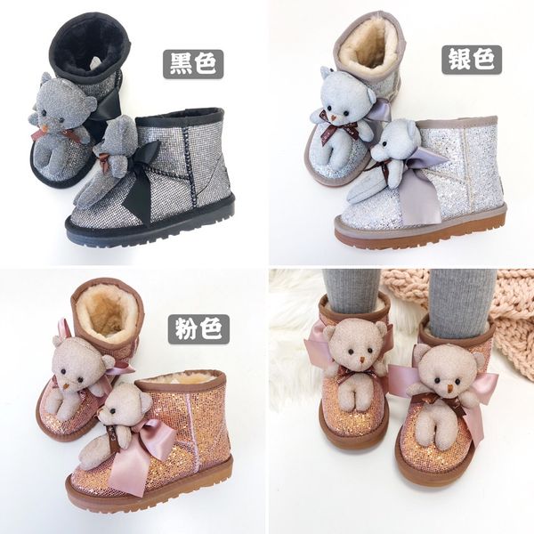 2020 new australian snow boots kids designer shoes girls thick leather bow in the tube cotton shoes childrens winter boots, Black;grey
2020 new australian snow boots kids designer shoes girls thick leather bow in the tube cotton shoes childrens winter boots, Black;grey