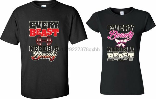 couple t-shirt every beauty needs a beast beauty matching shirts his and hers