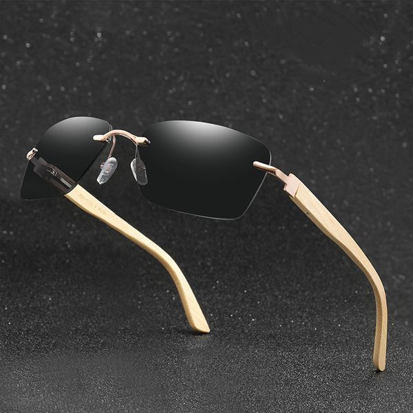 sunglasses oulylan bamboo polarized men classic rimless rectangle sun glasses male wooden goggles, White;black
sunglasses oulylan bamboo polarized men classic rimless rectangle sun glasses male wooden goggles, White;black