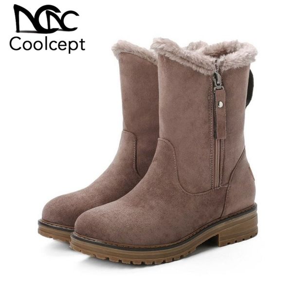 coolcept women zipper warm mid calf boots keep warm winter snow boots daily outdoor flats daily shoes woman work size 34-43, Black
coolcept women zipper warm mid calf boots keep warm winter snow boots daily outdoor flats daily shoes woman work size 34-43, Black
