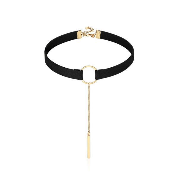 pendant necklaces trendy korean round gold tassel choker necklace black leather cord clavicle chain short collar female jewelry, Silver
pendant necklaces trendy korean round gold tassel choker necklace black leather cord clavicle chain short collar female jewelry, Silver