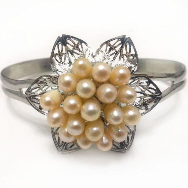 tennis 7.5-8 inches 5-6mm natural pink freshwater rice pearl flower cluster tibetan silver bangle, Golden;silver
tennis 7.5-8 inches 5-6mm natural pink freshwater rice pearl flower cluster tibetan silver bangle, Golden;silver