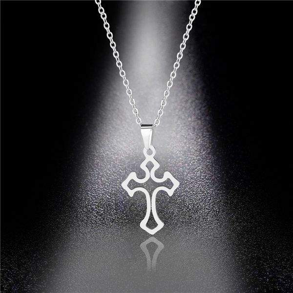 pendant necklaces hollow titanium steel necklace korean version of the christ ins style hip-hop cross is now goods wholesale, Silver
pendant necklaces hollow titanium steel necklace korean version of the christ ins style hip-hop cross is now goods wholesale, Silver