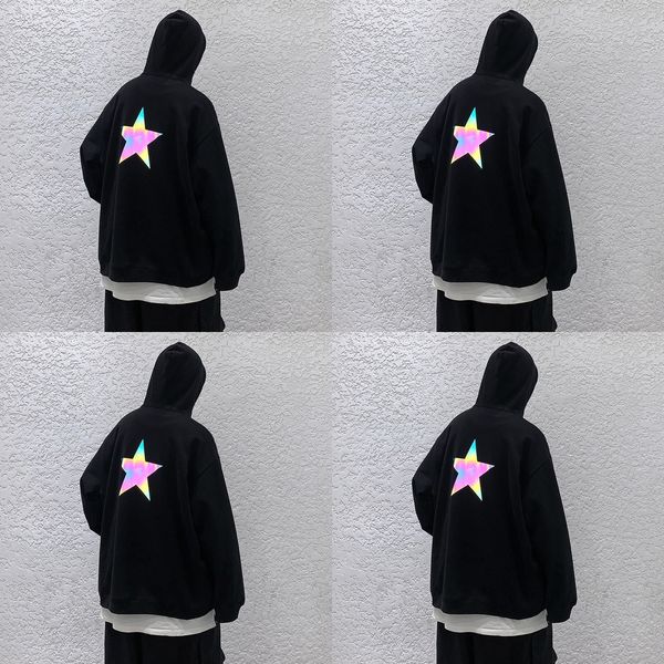 2020 spring and autumn sweater hooded sweater men's loose korean fashion casual reflective ins fashion brand long sleeve upper clothes, Black
2020 spring and autumn sweater hooded sweater men's loose korean fashion casual reflective ins fashion brand long sleeve upper clothes, Black
