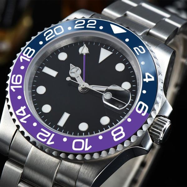 men's luxury 40mm sapphire crystal gmt automatic mechanical movement luminous pointer date men's watch ceramic ring mouth, Slivery;brown
men's luxury 40mm sapphire crystal gmt automatic mechanical movement luminous pointer date men's watch ceramic ring mouth, Slivery;brown