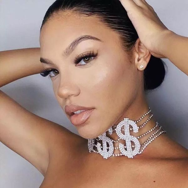 chokers women's fashion dollar rhinestone crystal necklace choker luxury casual fine jewelry banquet party gift necklaces, Golden;silver
chokers women's fashion dollar rhinestone crystal necklace choker luxury casual fine jewelry banquet party gift necklaces, Golden;silver