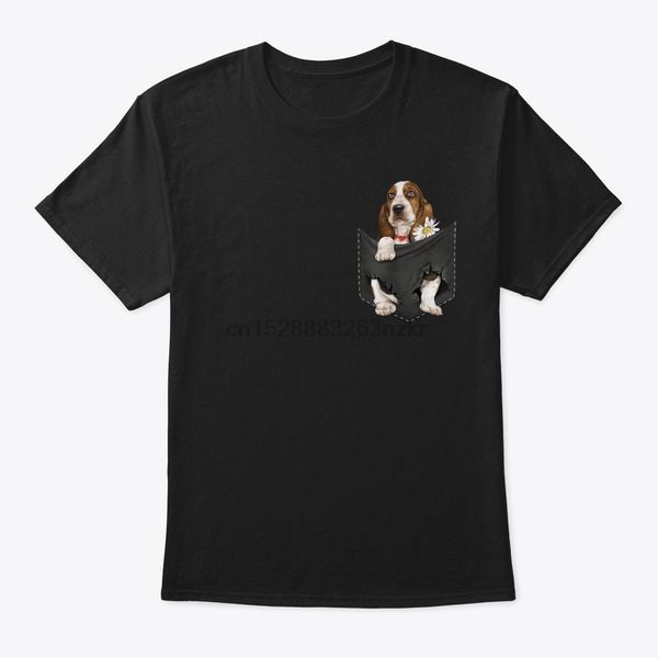 men t shirt funny pocket basset hound daisy shirt women t-shirt