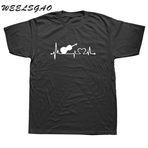 t shirts men's short sleeve o-neck tee the violin heartbeat t shirt summer new fashion
t shirts men's short sleeve o-neck tee the violin heartbeat t shirt summer new fashion