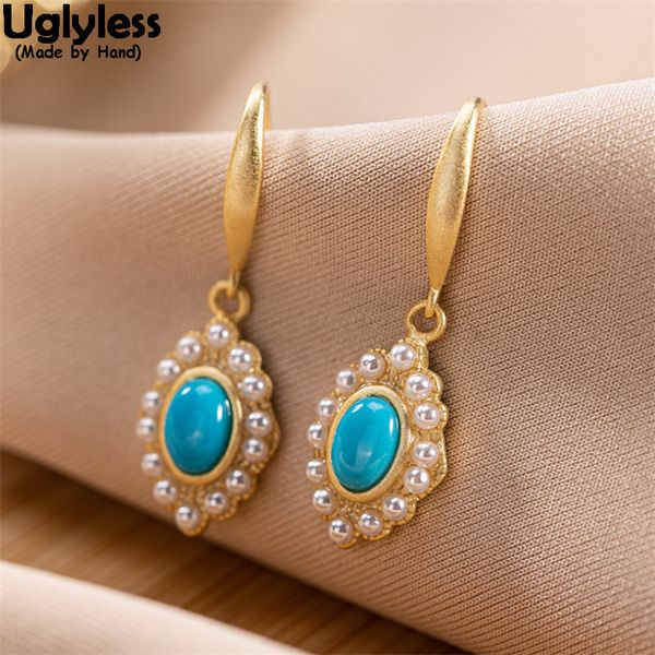 uglyless luxury style natural turquoise pearls earrings for women real 925 silver vintage jewelry rhombus earrings gems
uglyless luxury style natural turquoise pearls earrings for women real 925 silver vintage jewelry rhombus earrings gems