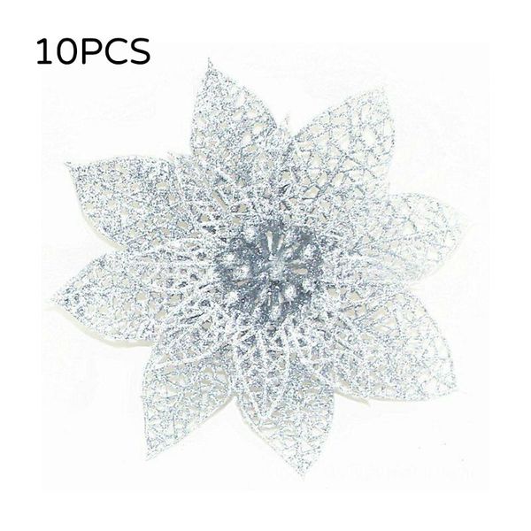 10pcs artificial flowers glitter poinsettia fake flowers diy home wedding decoration flower head christmas decoration
10pcs artificial flowers glitter poinsettia fake flowers diy home wedding decoration flower head christmas decoration