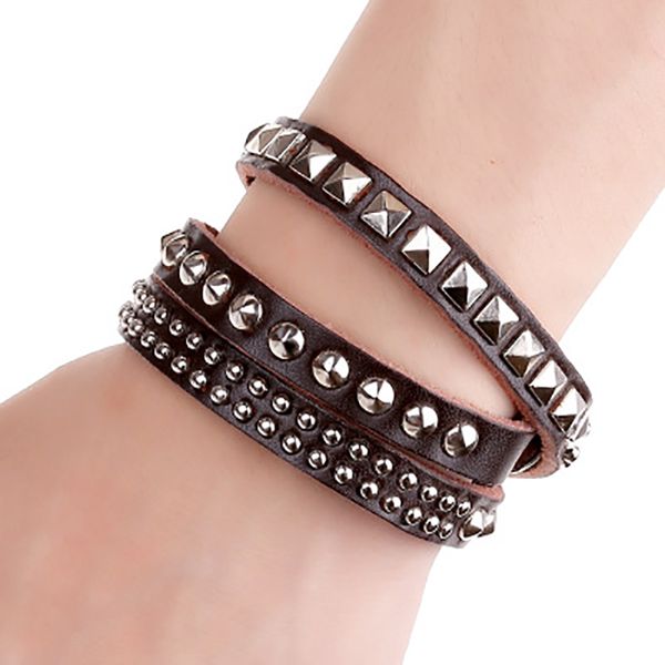 multi layers bracelet rivet strap cuff wrap punk biker black brown genuine leather wide wristband for men women cool jewelry
multi layers bracelet rivet strap cuff wrap punk biker black brown genuine leather wide wristband for men women cool jewelry