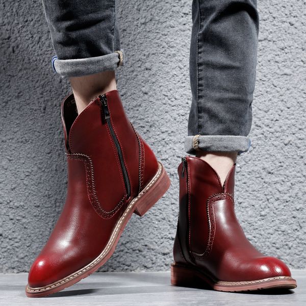 boots arrival men casual boot zipper design shoes warm business ankle high-cut, Black
boots arrival men casual boot zipper design shoes warm business ankle high-cut, Black
