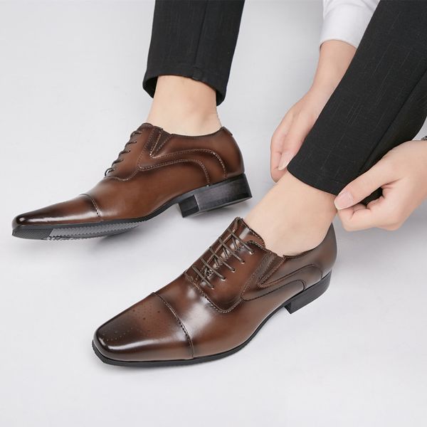 dress shoes yomior japanese vintage men casual pointed toe genuine leather business formal oxfords wedding brogue loafers, Black
dress shoes yomior japanese vintage men casual pointed toe genuine leather business formal oxfords wedding brogue loafers, Black