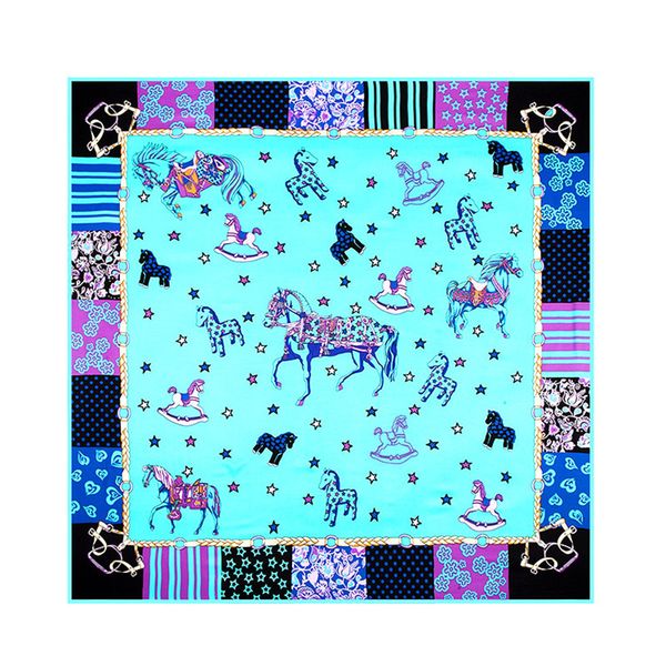 scarves pobing 100% twill silk square scarf women carousel horse print foulard head wraps neckerchief office lady bandana 130cm, Blue;gray
scarves pobing 100% twill silk square scarf women carousel horse print foulard head wraps neckerchief office lady bandana 130cm, Blue;gray