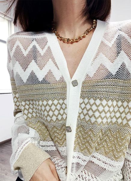 early autumn v-neck women's long sleeve metal sequined hollow-out perspective knitwear knitwear mesh graceful cardigan b9e9v, White;black
early autumn v-neck women's long sleeve metal sequined hollow-out perspective knitwear knitwear mesh graceful cardigan b9e9v, White;black