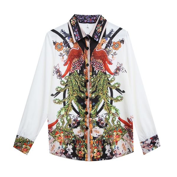 europe runway style 2020 autumn fashion women's long sleeves print shirt ladies shirts blouse a3678, White
europe runway style 2020 autumn fashion women's long sleeves print shirt ladies shirts blouse a3678, White