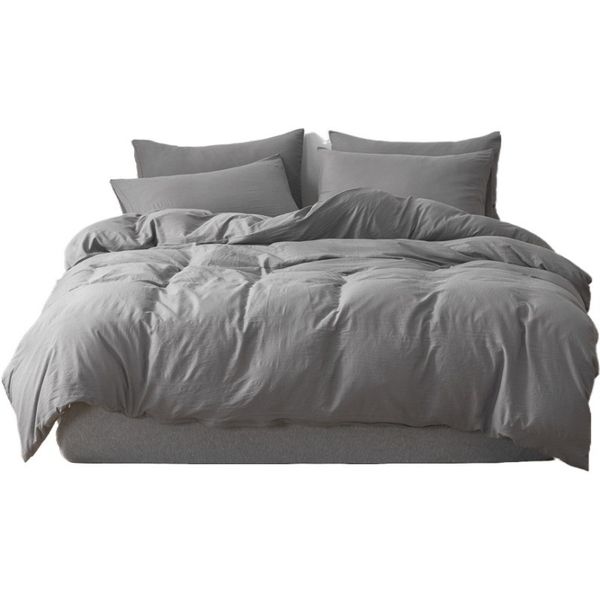 bedding sets soft washed cotton set duvet cover grey bedclothes home bed king size linens solid color
bedding sets soft washed cotton set duvet cover grey bedclothes home bed king size linens solid color