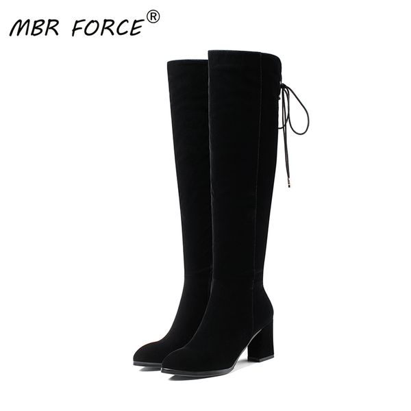 mbr force spring and autumn women's boots shoes, high-quality leather high heels, delicate lace-up decoration black high boots
mbr force spring and autumn women's boots shoes, high-quality leather high heels, delicate lace-up decoration black high boots