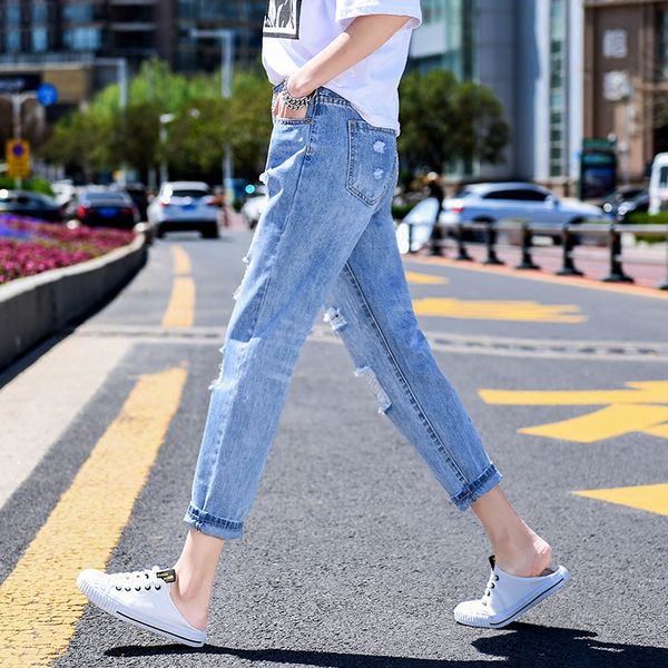 women's jeans hole autumn women spring tassel high zipper ankle length pants female loose casual fashion harem zx981, Blue
women's jeans hole autumn women spring tassel high zipper ankle length pants female loose casual fashion harem zx981, Blue