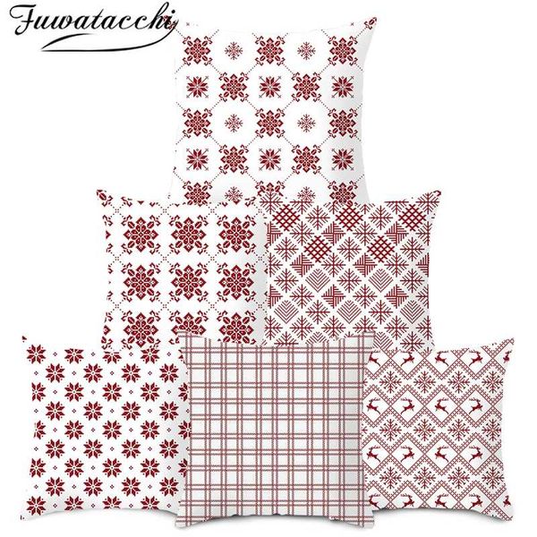 cushion/decorative pillow fuwatacchired and white pattern cushion cover christmas chair decoration home sofa throw pillowcases 45cmx45cm
cushion/decorative pillow fuwatacchired and white pattern cushion cover christmas chair decoration home sofa throw pillowcases 45cmx45cm