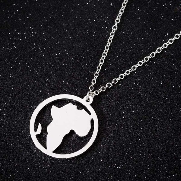 pendant necklaces africa map womens simple south round necklace stainless steel fashion jewelry on the neck, Silver
pendant necklaces africa map womens simple south round necklace stainless steel fashion jewelry on the neck, Silver