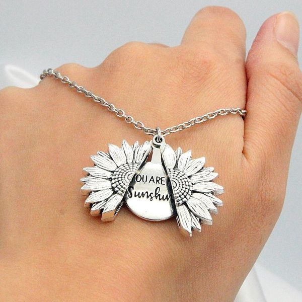 pendant necklaces 4 color options valentine's day gift you are my sunshine open locket sunflower necklace for women girls, Silver
pendant necklaces 4 color options valentine's day gift you are my sunshine open locket sunflower necklace for women girls, Silver