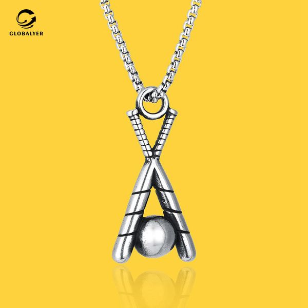 chains european and american sports baseball bat titanium steel necklace student creative stainless hip hop 264, Silver
chains european and american sports baseball bat titanium steel necklace student creative stainless hip hop 264, Silver