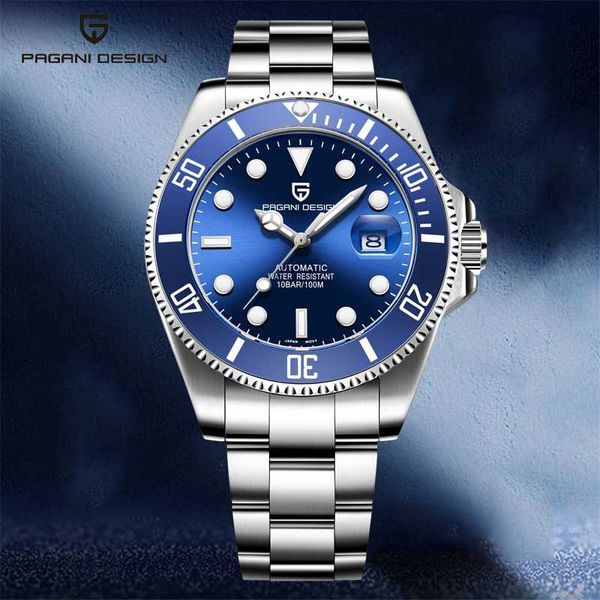 2020 men's watches pagani design automatic mechanical watch 100m waterproof male sapphire glass sports wrist watch, Slivery;brown
2020 men's watches pagani design automatic mechanical watch 100m waterproof male sapphire glass sports wrist watch, Slivery;brown