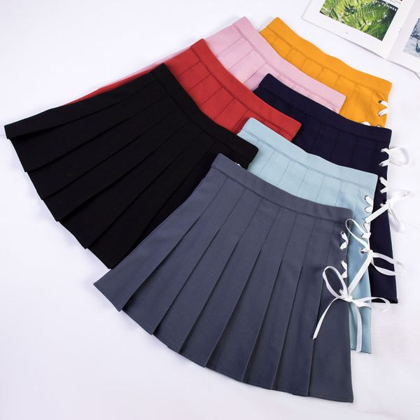 skirts s- eight colors high waist women pleated skirt cute lace-up strap bow girls a-line safety pants student mini, Black
skirts s- eight colors high waist women pleated skirt cute lace-up strap bow girls a-line safety pants student mini, Black