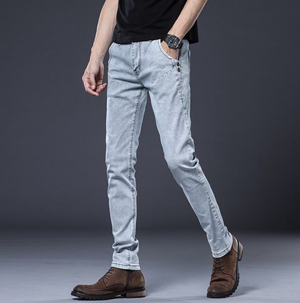 selling 2020 spring autumn designers luxury men jeans european american fashion brand stretch slim pencil pants printed splicing trouser, Blue
selling 2020 spring autumn designers luxury men jeans european american fashion brand stretch slim pencil pants printed splicing trouser, Blue