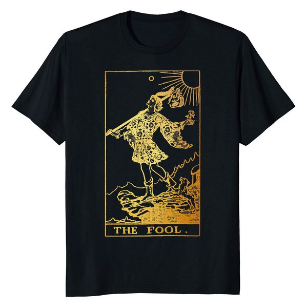the fool tarot card t shirt gold design tee shirt hipster harajuku brand clothing t shirt
the fool tarot card t shirt gold design tee shirt hipster harajuku brand clothing t shirt
