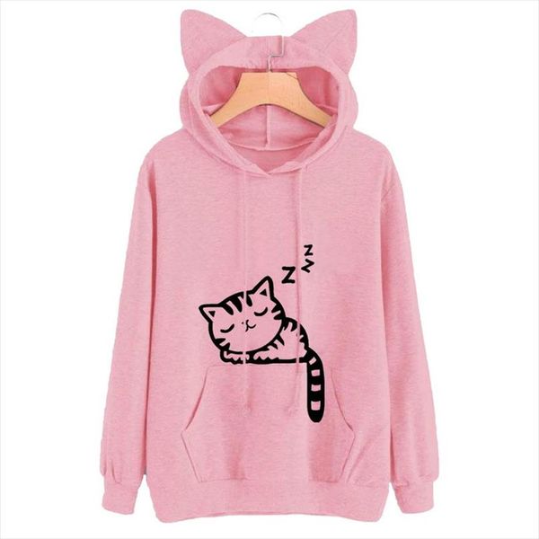 2020 spring cat ear cap толстовки женщины cat печатается с капюшоном толстовки розовый top симпатичные длинные рукава свободные пуловер деву, Black
2020 spring cat ear cap толстовки женщины cat печатается с капюшоном толстовки розовый top симпатичные длинные рукава свободные пуловер деву, Black