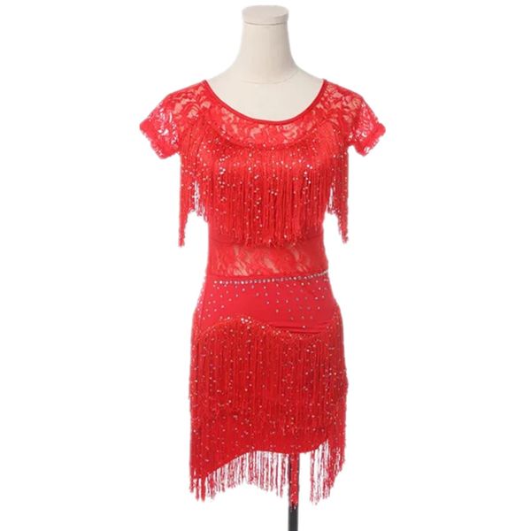 stage wear latin dance costume practice skirt women's short-sleeved sequined tassel dress performance women 50, Black;red
stage wear latin dance costume practice skirt women's short-sleeved sequined tassel dress performance women 50, Black;red