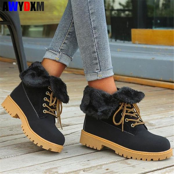 fashion women's boots winter shoes women plush warm snow boots cross straps casual ankle female platform 2020 new, Black
fashion women's boots winter shoes women plush warm snow boots cross straps casual ankle female platform 2020 new, Black