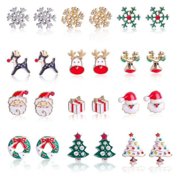 new women girls christmas earrings jewelry accessories cute santa claus snowman tree bell christmas gifts for women girls kids, Golden;silver
new women girls christmas earrings jewelry accessories cute santa claus snowman tree bell christmas gifts for women girls kids, Golden;silver