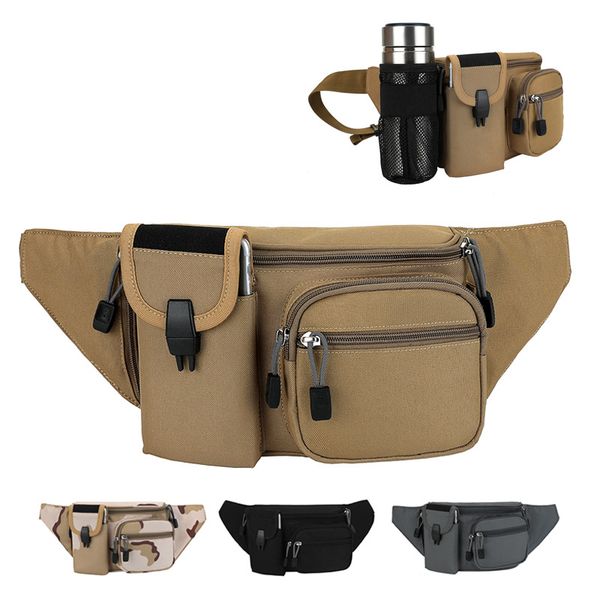 Casual Running Sports Waist Pack Body Hugging Mobile Phone Waist Bag Multi-functional Shoulder Small Chest Bag Riding Bottle Wai