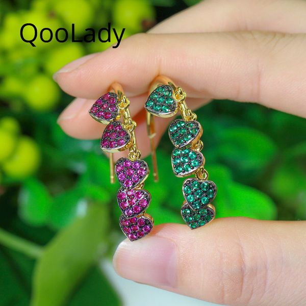 hoop & huggie qoolady fashion gold color half round red cubic zirconia stone lovely heart earrings for women party jewelry gift e207, Golden;silver
hoop & huggie qoolady fashion gold color half round red cubic zirconia stone lovely heart earrings for women party jewelry gift e207, Golden;silver